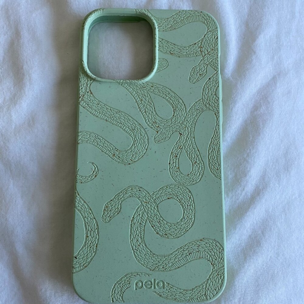 Pela - Sage Green Snaky iPhone 13 Pro Max Case